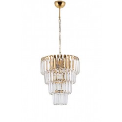 Modi Lighting 5katli Kristalli Sarkıt Avize Selale Gold 35cm Mod-CKR-0118