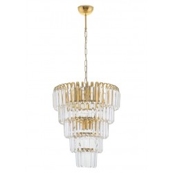 Modi Lighting 5katli Kristalli Sarkıt Avize Selale Gold 40cm Mod-CKR-0119