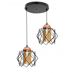 Modi Lighting 2'li Modern Siyah Bakır Sarkit Avize Mod-Av-4409-2bsy