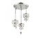 Modi Lighting Alfa 3’lü Kristalli Krom Yuvarlak Avize 70x45cm Mod-CKR-0132