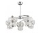 Modi Lighting Alfa 5’li Kristalli Krom Avize 50cm Mod-CKR-0136