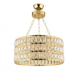 Modi Lighting Alfa Kristalli Gold Yuvarlak Sarkıt Avize 40cm Mod-CKR-0137