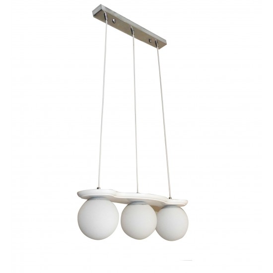 Modi Lighting 3'lü Beyaz Balik Modern Sarkıt Avize Mod-Av- 4406-3by