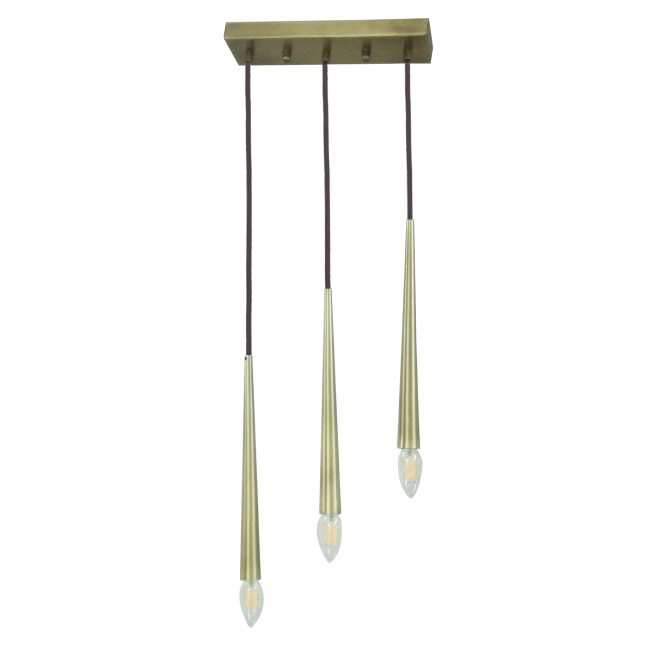 Modi Lighting 3'lü Konik Borulu Sıralı Sarkıt Modern Avize Mod-Av- 4401-3ey