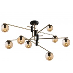 Modi Lighting 8'li-Led Siyah Eskitme Modern Avize Mod-Av-4491-8bsye-Bal-Down