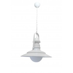 Modi Lighting Camlı Tekli Beyaz Fener Avize Mod-Av-4435-Bby