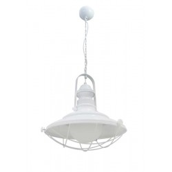 Modi Lighting Camlı Tekli Kafes Beyaz Fener Avize Mod-Av-4436-Bby