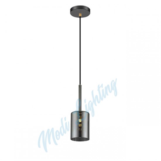 Modi Lighting Füme Camlı Tekli Sarkıt Avize Mod-Av-4443-1fbs