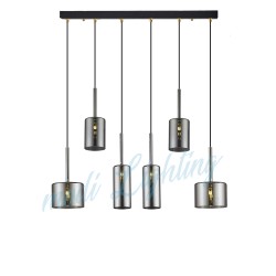 Modi Lighting Füme Sıralı Camlı 6'lı Sarkıtavize Mod-Av-4443-6fsr