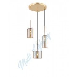 Modi Lighting Gold Bal Camlı 3'lü Sarkıt Avize Mod-Av-4443-3gb