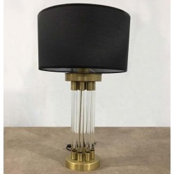 Modi Lighting İnce Silindir Camlı Siyah Şapkalı Gold Masa Lambası Md-Clk025-Gds
