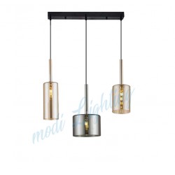 Modi Lighting Mixed Camlı 3'lü Sarkıt Avize Mod-Av-4443-3fbs