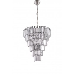 Modi Lighting Şelale Kristal Taşlı 6 Katlı 50cm Krom Sarkıt Avize Mod-Ck-6kk50