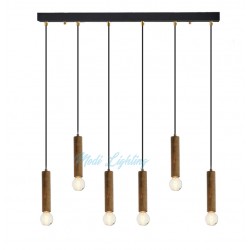 Modi Lighting Siyah Eskitme 6'li Sarkıt Avize Mod-Av-4468-6ys