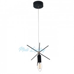 Modi Lighting Star Siyah Kaplama Tekli Avize Md-Et-001s