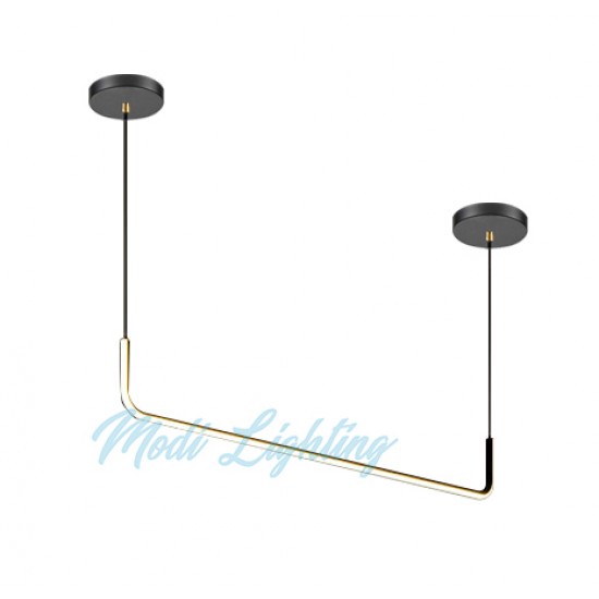 Modi Lighting Tek Şeritli Yuvarlak Siyah 100cm Led Sarkıt Avize Mod-Av-4486-1sy