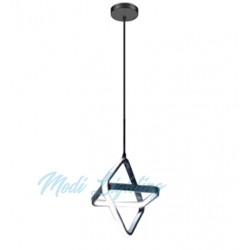 Modi Lighting Tekli 25cm Kare Siyah Led Avize Md69