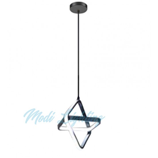 Modi Lighting Tekli 25cm Kare Siyah Led Avize Md69