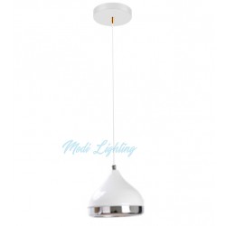 Modi Lighting Tekli Beyaz Krom Damla Sarkıt Avize Mod-Av-4481-1bk