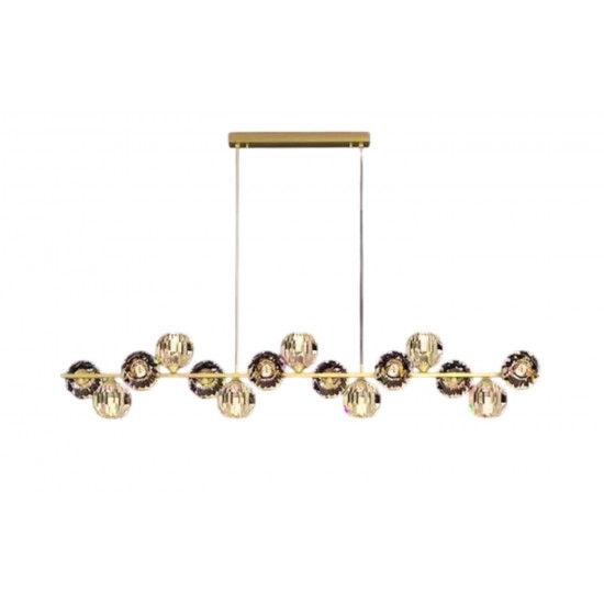 Modi Lighting 15li Kristal Toplu Eskitme Kaplama Yemek Masası Mod-Av-4723-9es