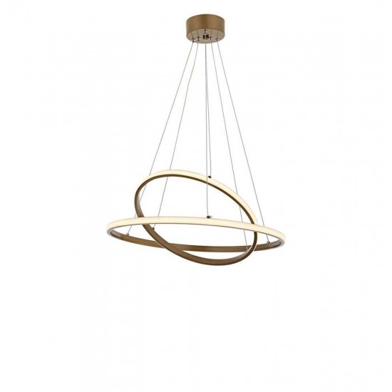 Modi Lighting 2li 40cm 50cm Eskitme Boyalı Halka Led Avize Mod-Av-4721-2eb-Hlka