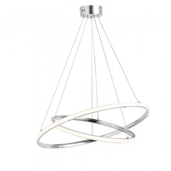 Modi Lighting 2li 40cm 50cm Krom Halka Led Avize Mod-Av-4721-2k-Hlka