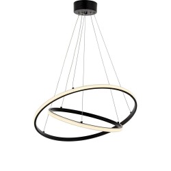 Modi Lighting 2li 40cm 50cm Siyah Halka Led Avize Mod-Av-4721-2bsy-Hlka