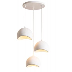 Modi Lighting 3lü Beyaz Beton Dokulu İskandinav Sarkıt Avize Mod-Av-4695-3byz