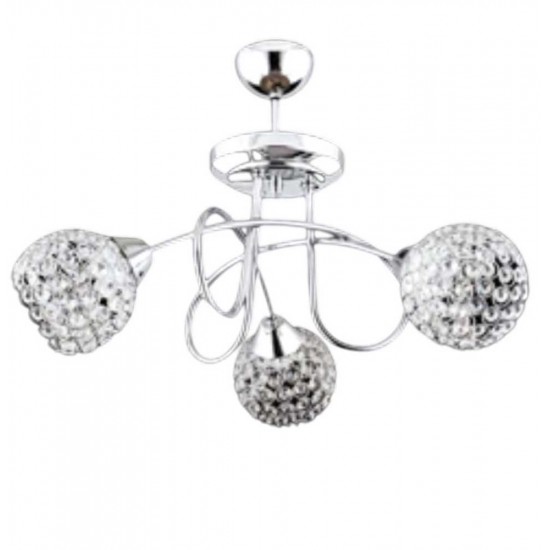 Modi Lighting 3lü Krom Kristal Toplu Armatür Avize Mod-Ar-4709-1k
