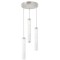 Modi Lighting 3lü Krom Yuvarlak Kristalli 30cm Borulu LED Sarkıt Avize Mod-Av-4689-3k-Y