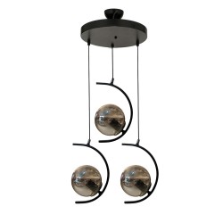 Modi Lighting 3lü Siyah Boyalı Hilal Sarkıt Avize Mod-Av-4702-3bsy