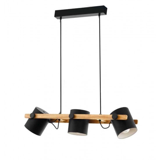 Modi Lighting 3lü Siyah Boyalı Sirali Sarkıt Avize Mod-Av-4717-Bsy-Sirali