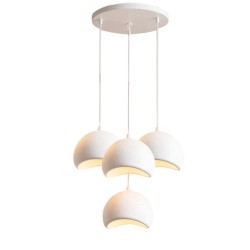 Modi Lighting 4lü Beyaz Beton Dokulu İskandinav Sarkıt Avize Mod-Av-4695-4byz