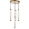 Modi Lighting 4lü Eskitme Yuvarlak Kristalli 30cm Borulu LED Sarkıt Avize Mod-Av-4689-4es-Y