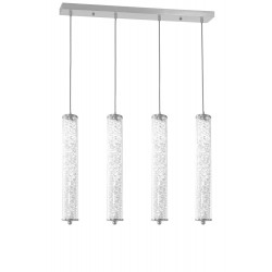 Modi Lighting 4lü Krom Kristalli 30cm Borulu Sarkıt Avize Mod-Av-4689-4k-Sirali