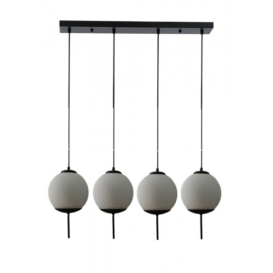 Modi Lighting 4lü Siyah Boyalı Sirali Sarkıt Avize Mod-Av-4697-4bsy-S