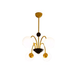Modi Lighting 4lü Siyah Sarı Boyalı Metal Spider Sarkıt Avize Mod-Av-4663-4bsy-S