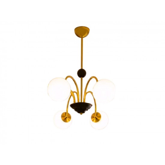 Modi Lighting 4lü Siyah Sarı Boyalı Metal Spider Sarkıt Avize Mod-Av-4663-4bsy-S