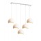 Modi Lighting 5li Beyaz Beton Dokulu İskandinav Yemek Masası Sarkıt Avize Mod-Av-4695-5es-S