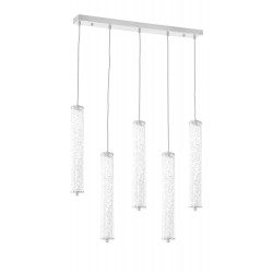 Modi Lighting 5li Krom Kristalli 30cm Borulu Sarkıt Avize Mod-Av-4689-5k-02-Sirali