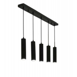 Modi Lighting 5li Siyah 30cm Boru Sarkıt Avize GU10 Mod-Av-4674-5bsy