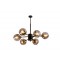 Modi Lighting 6li Siyah Eskitme Bal Camlı Sarkıt Avize Mod-Av-4658-6bsy-Es