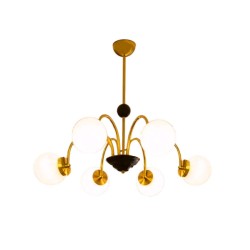 Modi Lighting 6li Siyah Sarı Boyalı Metal Spider Sarkıt Avize Mod-Av-4663-6bsy-S