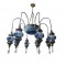 Modi Lighting 8li Mavi Eskitme Osmanlı Sarkıt Avize Mod-AV-4466-8ES-MV-01
