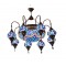 Modi Lighting 8li Mavi Top Camlı Eskitme Osmanlı Sarkıt Avize Mod-AV-4466-8ES-MV