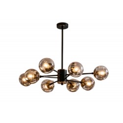Modi Lighting 8li Siyah Eskitme Bal Camlı Sarkıt Avize Mod-Av-4658-8es
