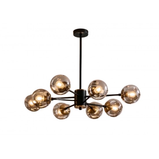 Modi Lighting 8li Siyah Eskitme Bal Camlı Sarkıt Avize Mod-Av-4658-8es