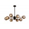 Modi Lighting 8li Siyah Eskitme Bal Camlı Sarkıt Avize Mod-Av-4658-8es