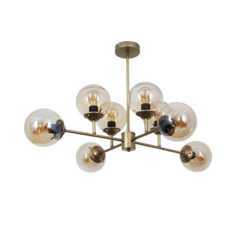 Modi Lighting L-Dizayn 8li Eskitme Bal Camlı Sarkıt Avize Mod-Av-4658-8es-L