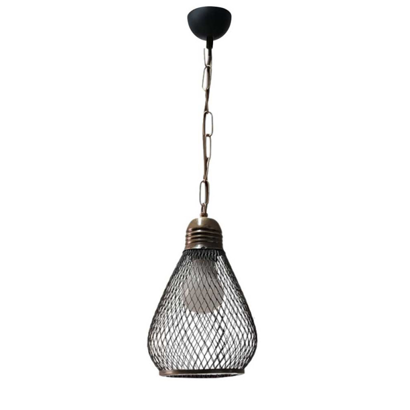 Modi Lighting Tekli Siyah Eskitme Detaylı Sarkıt Avize Mod-Av-4664-1bsy-A